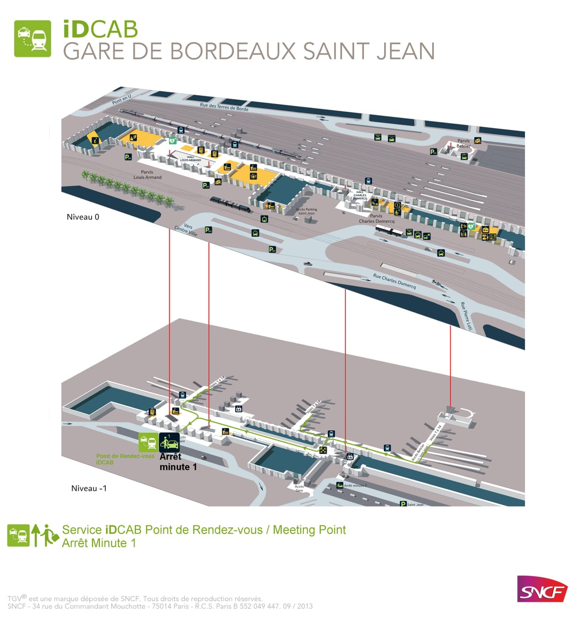 zemljevid Bordeaux saint jean