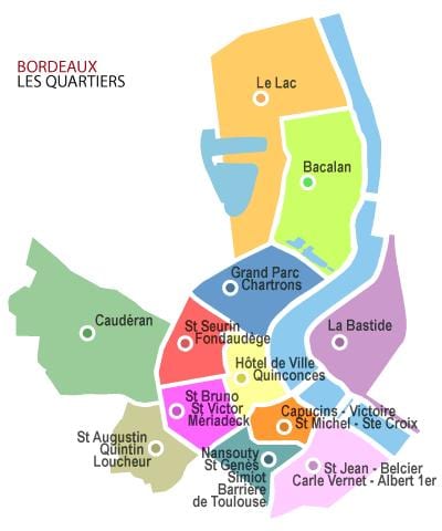 zemljevid Bordeaux okolici