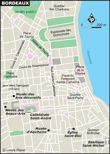 zemljevid Bordeaux vrt