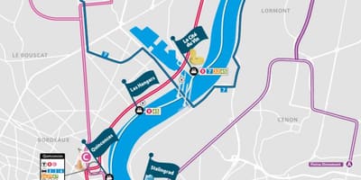 Zemljevid Bordeaux čoln