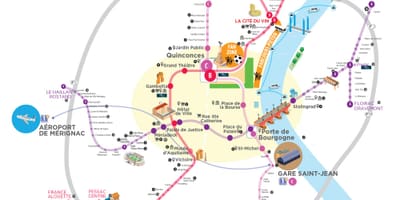 Bordeaux javnega prevoza zemljevid