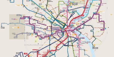 Zemljevid Bordeaux tranzitnega