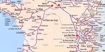 Bordeaux mesto tramvaj zemljevid