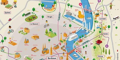 Bordeaux in okolici zemljevid